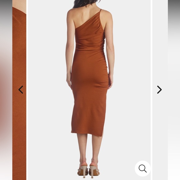 One Shoulder Side Ruched Dress - Picture 2 of 3